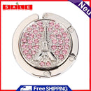 5pcs Portable Metal Foldable Bag Hook Holder Purse Hanger (Pink)