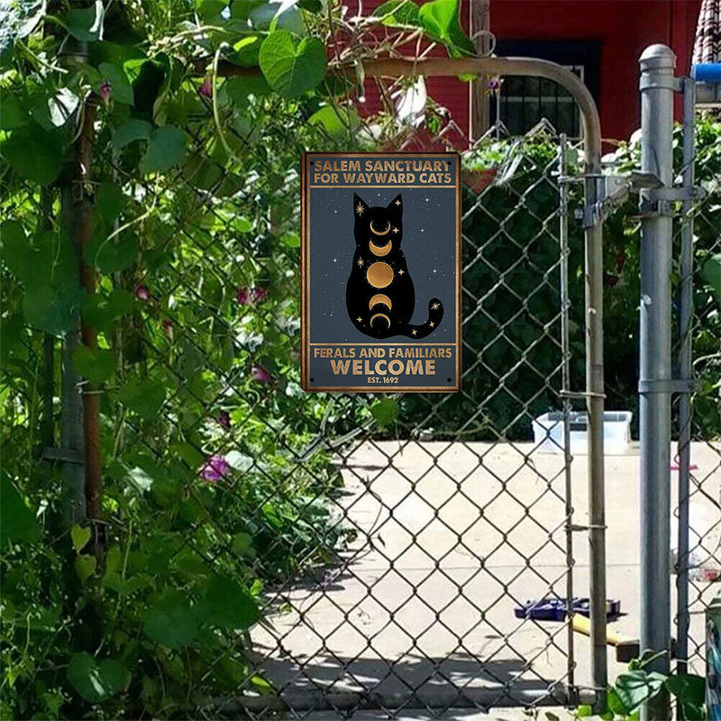 Lunar Eclipse Cat Retro Metal Plate Tin Sign Plate for Bar Pub Club Cafe Crafts