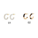 Gift Fashion Round Acrylic Elegant Earring Geometric C-Shaped Hoop Earrings