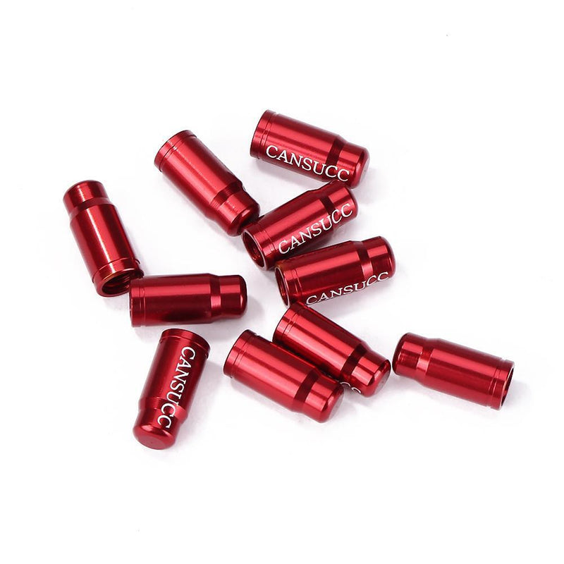 10pcs Aluminum Bicycle Tyre Tire Presta Valve Stem Caps Dust Covers (Red)