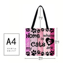 LI Q P R Women's Large Capacity Footprint Letter Shopping Bag