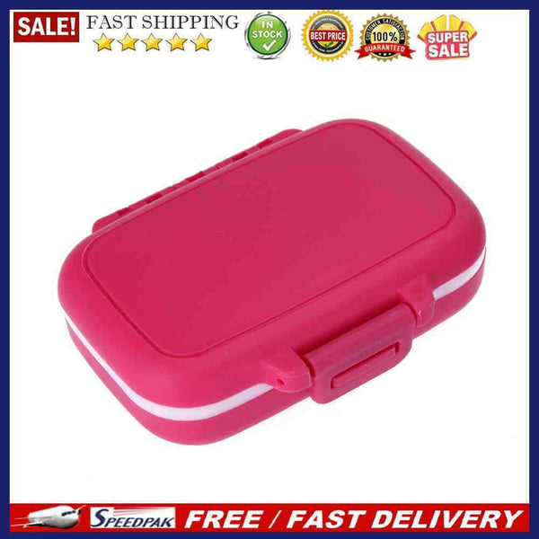 3 Grids Portable Pill Box Medicine Jewelry Storage Case Container(Rose)