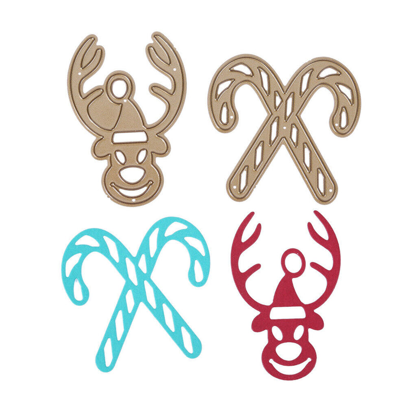 2pcs Elk Head Cutting Dies Stencils Scrapbook Embossing DIY Craft Album -15