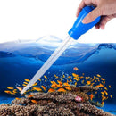 Manual Fish Tank Aquarium Feed Water Changer Mini Suction Pipe Tool (Blue)