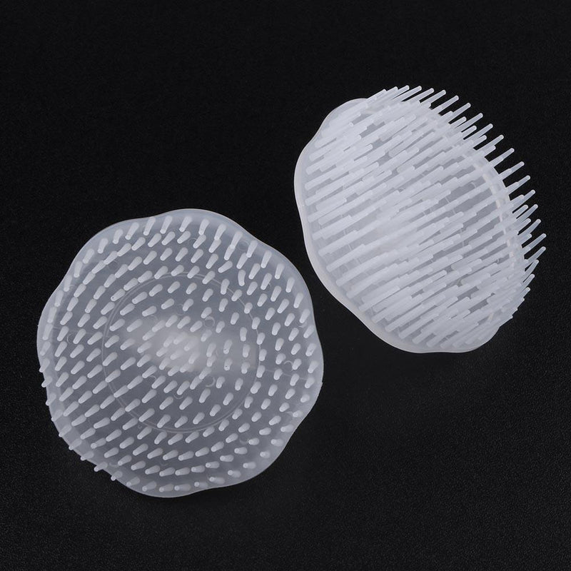 2pcs White Washing Hair Cleaner Brushes Shampoo Scalp Massage Comb