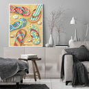 Beach Slippers Oil Paint By Numbers DIY Handpainted on Canvas Wall Art Pictur