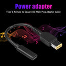 Type-C Female to Square DC Male Connector w/PD Power Charger Adapter Converter