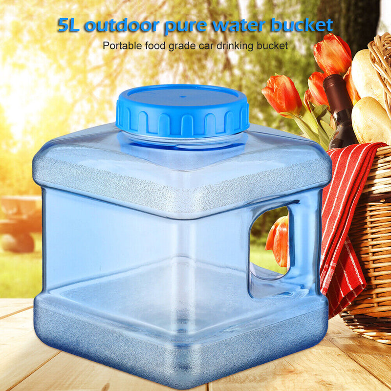 5L Portable Outdoor Drinking Bucket Car Water Container for Picnic Hiking