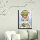 5D DIY Green Suit Girl Diamond Painting Kits Full Round Drill Wall Decor Crafts
