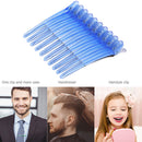 10pcs Hair Care Clip Stainless Steel Hairdressing Sectioning Clamp (Blue) Newly