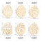 DIY Craft Easter Decorations Hanging Ornaments Drawing Wood Slice Easter Eggs