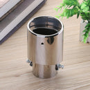 1PCS Stainless Steel Car Rear Chrome Round Exhaust Tube Tail Muffler Tip A