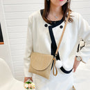 Straw Clutch Handbag Summer Beach Woven Envelope Crossbody Purse (Khaki 1)