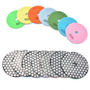 7Pcs 4"Diamond Dry Flexible Polishing Pads Sharp Type Granite Stone Sanding D LR