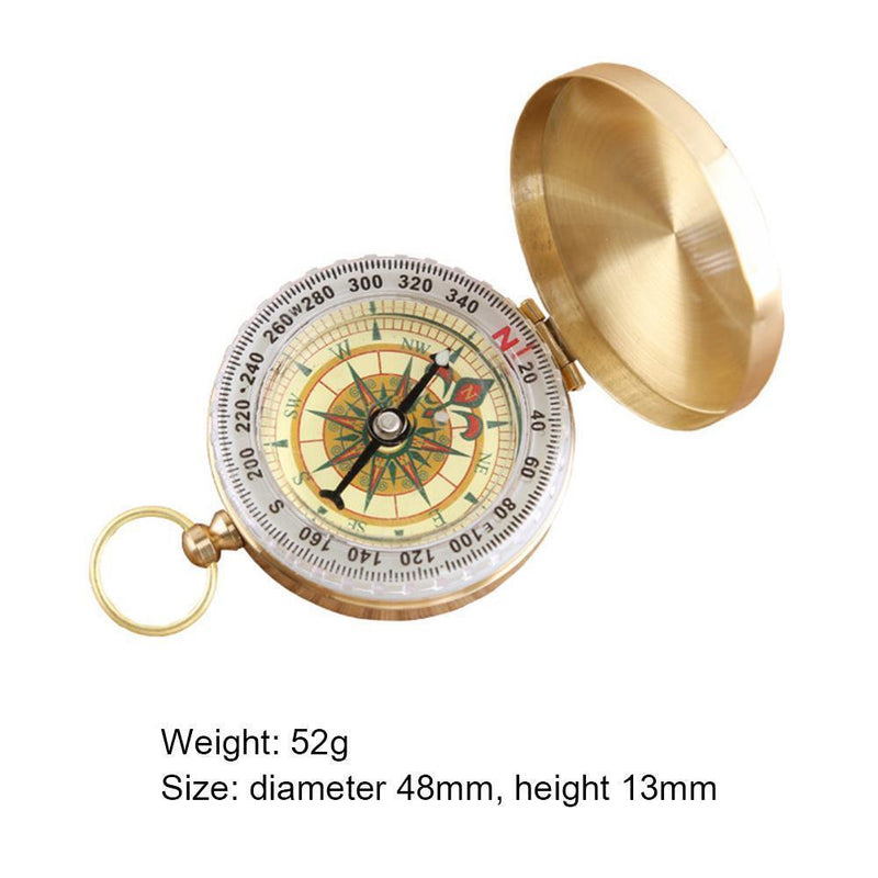 Mini Portable Copper Navigation Compass Outdoor Luminous Flip Compasses