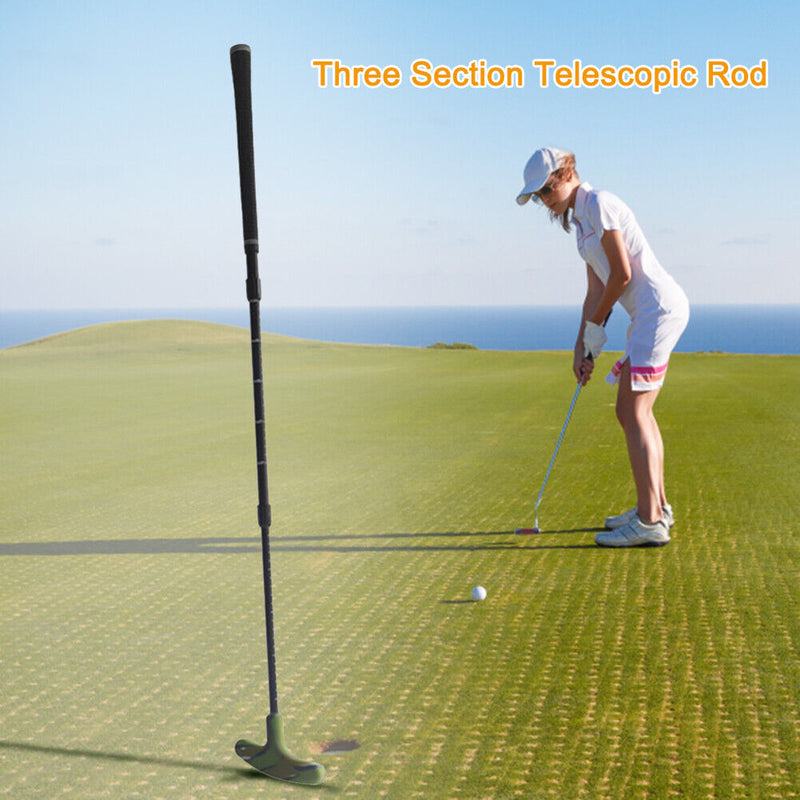 Golf Putter 2 Way Right Left Handed Telescopic Golf Training Putter (Black)