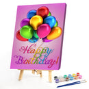 40x50cm Oil Paint By Numbers Birthday Balloon Frameless Picture DIY Painting