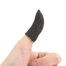 2pcs 24-Stitch Mobile Game Finger Cover Anti-Sweat Anti-Skid (Black Yellow)