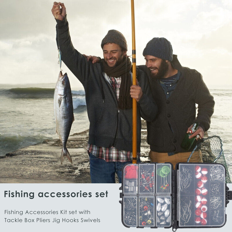 Treble Hook Jigs Swivels Fishing Lure Lead Floating Tackle with Box Fishing Kits