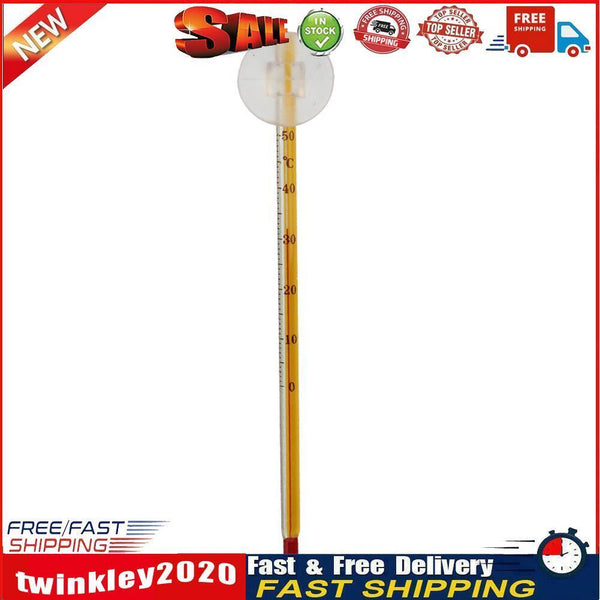 Aquarium Thermometer Turtle Fish Tank Glass Temperature Meter Suction Cup Newly