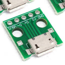 USB Micro Female Socket Breakout Board 2.54mm Connector Pitch Adapter K3L5 F6X0