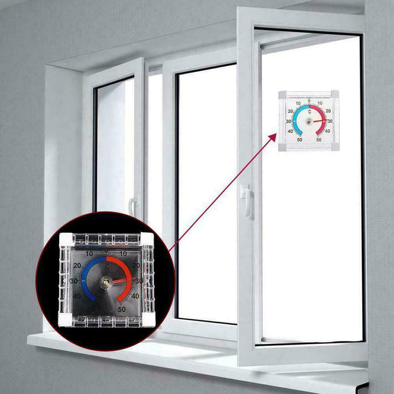 1x Temperature Thermometers Window Indoor Outdoor Wall Greenhouse Garden B4V6