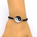 Leather Bracelet Yin Yang Exotic Trendy Jewelry Tai-chi Symbol Tao Bracelet