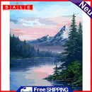 Diamond Painting Mountain Lake Full Round Drill Rhinestone Picture DIY Drawing