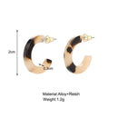 Gift Round Fashion Elegant Acrylic Earring C-Shaped Hoop Earrings Geometric