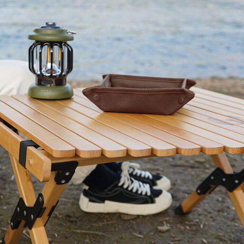 Portable Desktop Storage Box Square Multi-function Foldable Plate for Outdoor