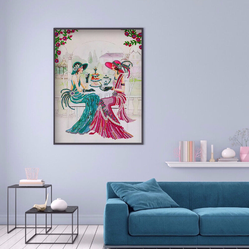 Special Shaped Diamond Painting Partial Drill Noble Lady DIY Picture (Y017)