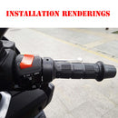 1 Pair 12V Adjustable Electric Heated Handlebar Covers Motorcycle Handle Grips