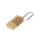 Brass 4 Digits Number Password Lock Code Lock Combination Padlock Travelling
