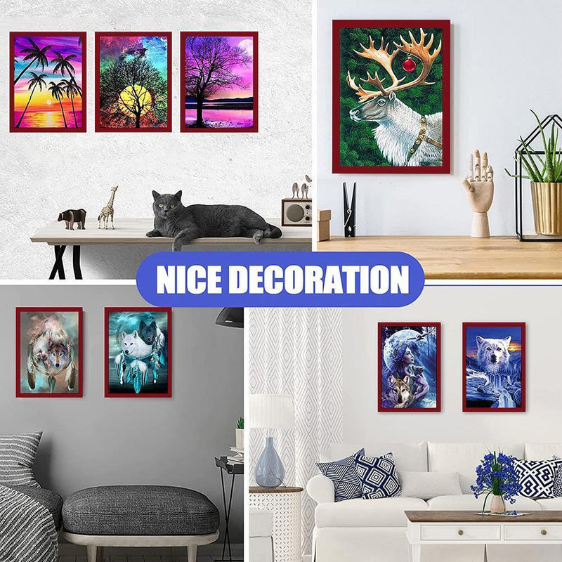 Diamond Painting Magnetic Frame for Art Photo Self-Adhesive (Red Glossy)