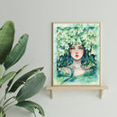 Cross Stitch Kits 11CT Stamped DIY Flowers Girl Full Embroider Needlework