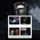 XHP50 Flashlight 5 Mode USB Waterproof Zoom LED Hand Torch with Pen Holder