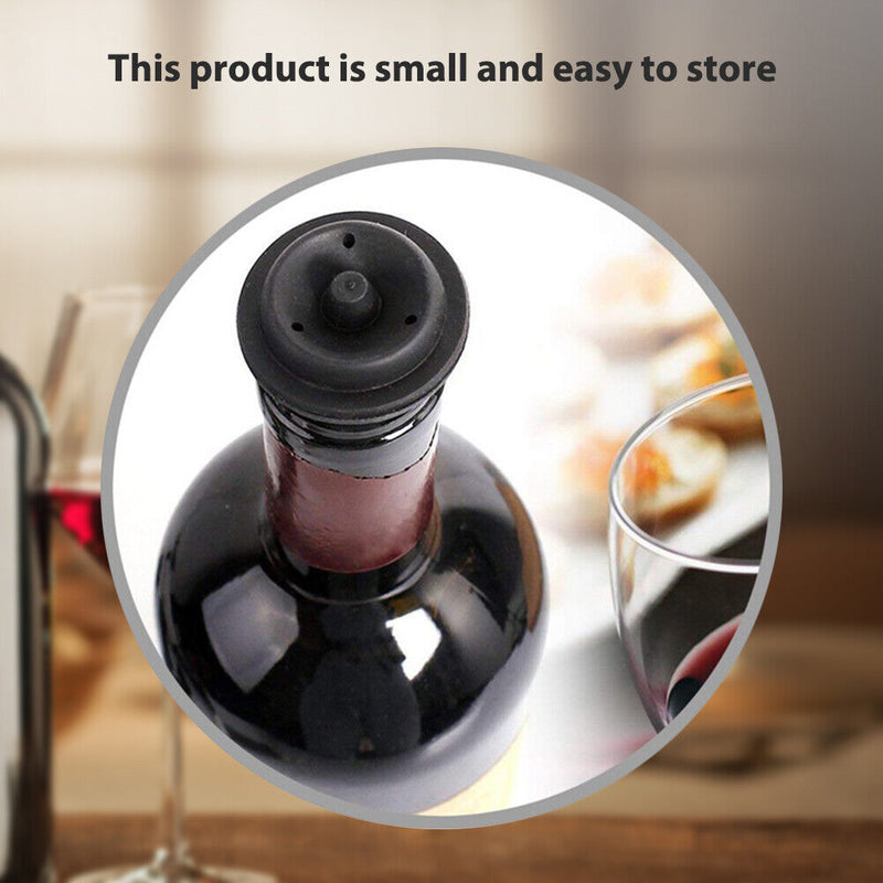 Stainless Steel Vacuum Bottle Wine Saver Pump with 4 Stoppers Sealing Bottles
