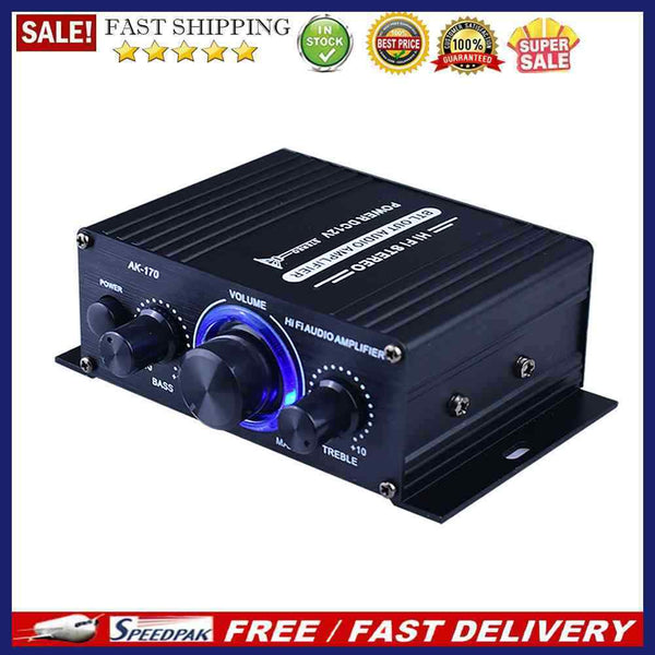 AK-170 Wireless HiFi Audio Power Amplifier 200W+200W 2-CH Dual Channel w/RCA In