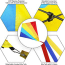 Large Rainbow Kites Easy To Assemble Launch Fly-Best For Outdoor Kite Beach P6V4