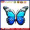 16.5cm Metal Wall Hanging Butterfly Insect Sculpture Home Wrought Iron Butter