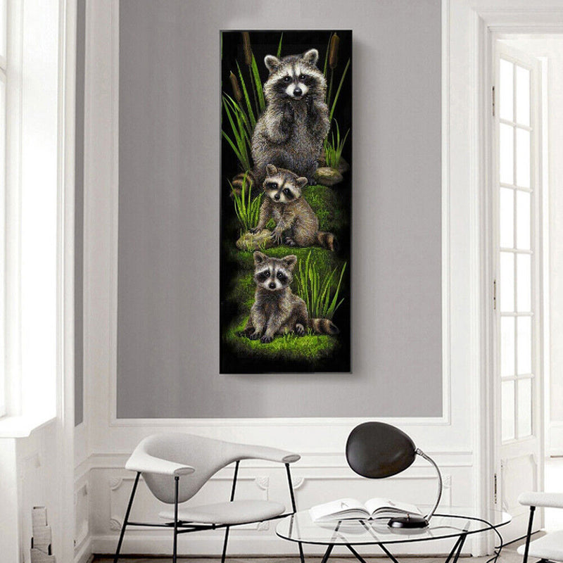 5D DIY Diamond Painting Animal Full Round Drill Mosaic Picture Decoration Gif
