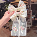 Girls Fashion Hair Barrettes Ponytail Bow Knot Hair Barrettes Lace Hair Clips