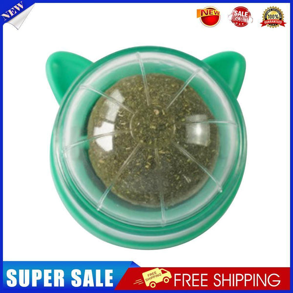 Catnip Ball Cat Toys Licking Teeth Chewing Pet Training Bite Balls (Green)