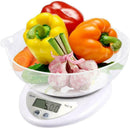 5KG Digital Kitchen Scales LCD Electronic Cooking Food Bowl Measuring S9O3 G4H0