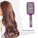 Scalp Massage Bristle Hair Comb Curly Straight Anti Static Hairbrush(Purple