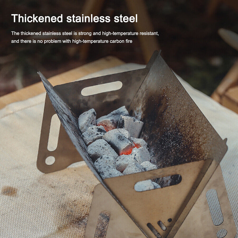 Stainless Steel Portable Folding BBQ Grill Stove Outdoor Heater Kits Newly