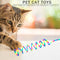 #A Cat Toys Plush Spring Rainbow Wand Retractable Funny Pet Interactive Teaser