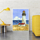 DIY 5D Mosaic Lighthouse Rhinestone Painting Kit Full Round Diamond Drawing