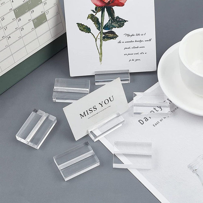 Display Stand Acrylic Sign Holder Table Numbers Holder Clamps Stand Place Card