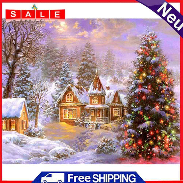 DIY Diamond Painting Kits Full Round Drill Christmas Village Crafts Home Decor